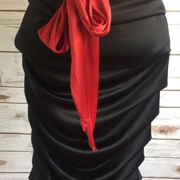 SPEECHLESS Women Formal Strapless Above Knee Length Black/White/Red Dress Sz S - Picture 7 of 11